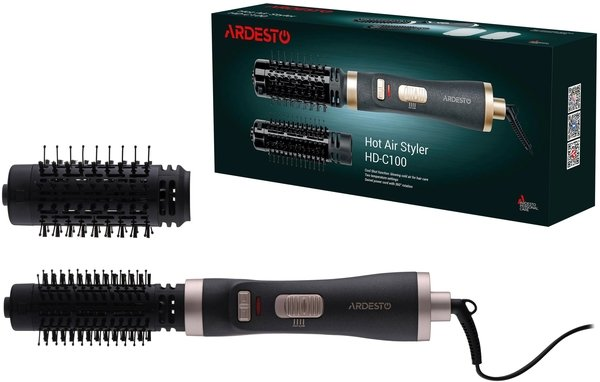 Фен-щетка Ardesto HD-C100 черно-золотистая купить,0
