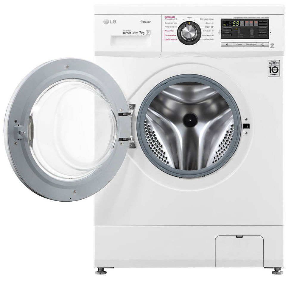 Стиральная машина LG F1296HDS0 белая купить,NaN