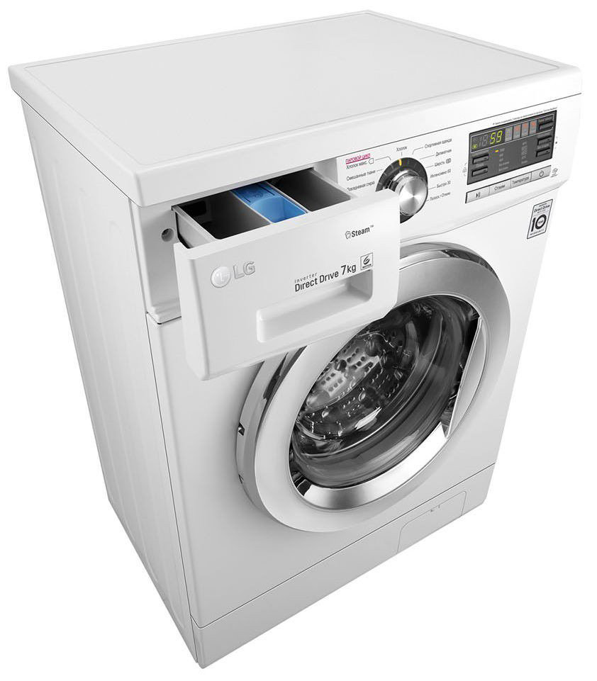 Стиральная машина LG F1296HDS0 белая купить,NaN