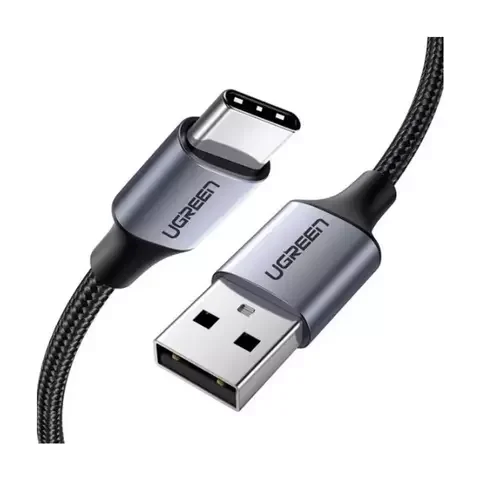 Кабель Ugreen US288 USB-A to USB-C Aluminum Braid 1.5m 60127 Black