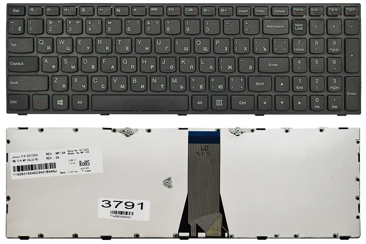 Клавиатура для ноутбука Lenovo IdeaPad G50-70 RU черная купить,0