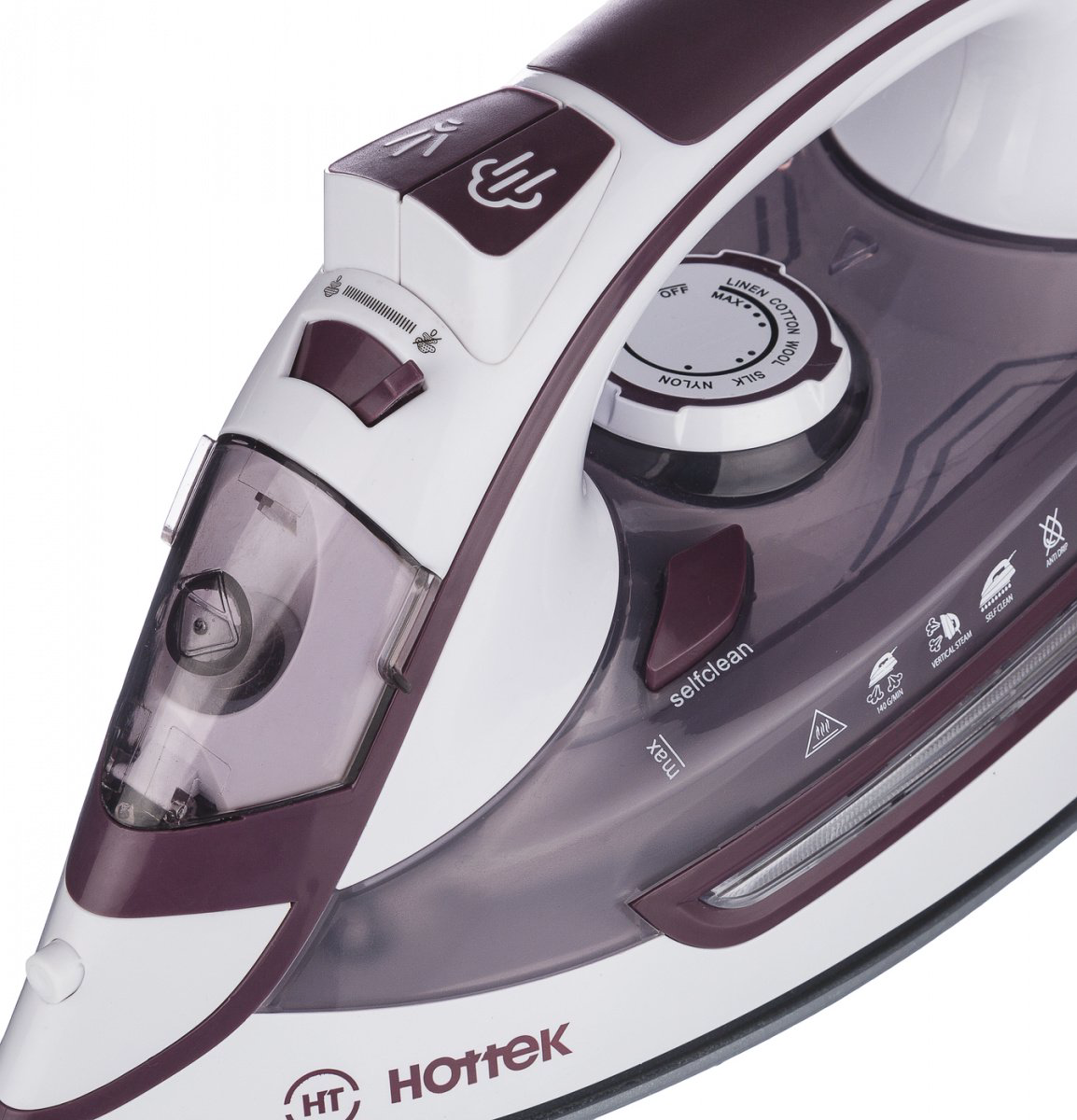 Утюг Hottek 955-006 бордовый купить,NaN