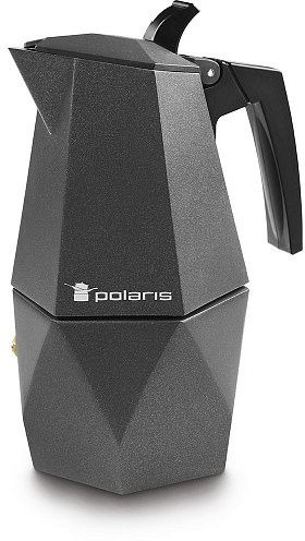 Кофеварка Polaris Kontur-4C черная купить,NaN