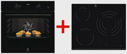 Духовой шкаф ELECTROLUX EOD 5C 50Z + Варочная поверхность ELECTROLUX EHF 6232 FOK Black