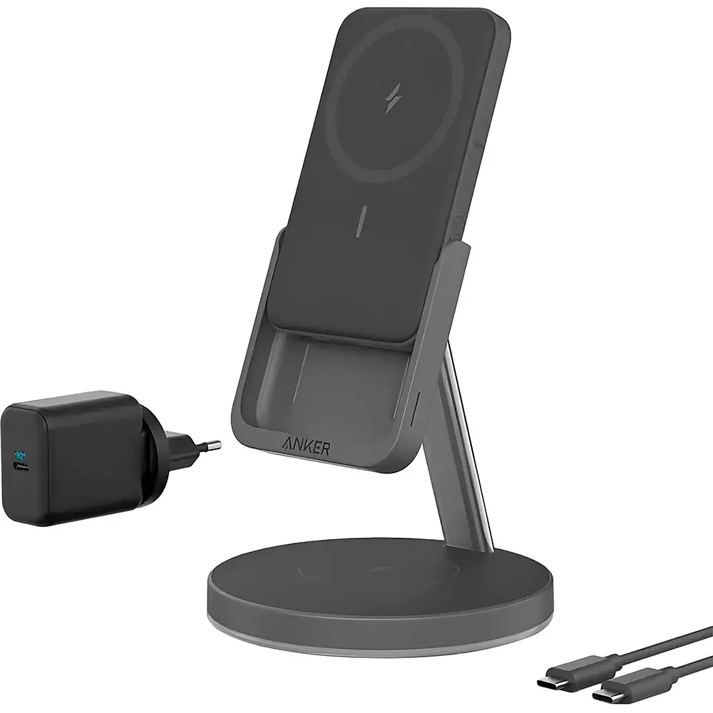 Power Bank Anker Mag-Go Stand 2in1 Wireless Black - ForteMarket Power Bank Anker Mag-Go Stand 2in1 Wireless Black купить,0