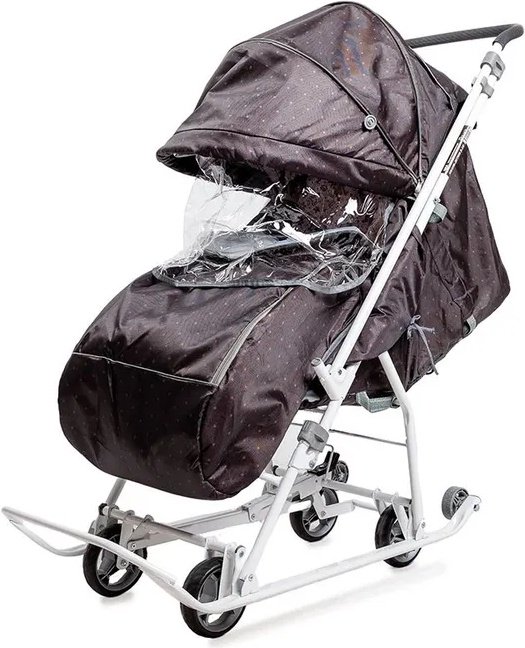 Санки-коляска Nika НДТ3-1К/3 коричневый купить,0