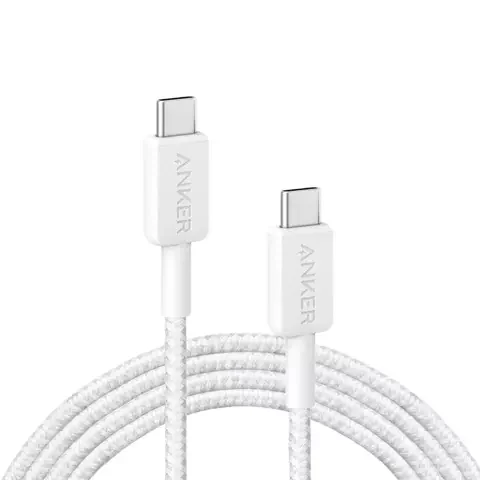 Дата-кабель Anker PowerLine 322 USB C to USB C 1.8m A81F6G21 White