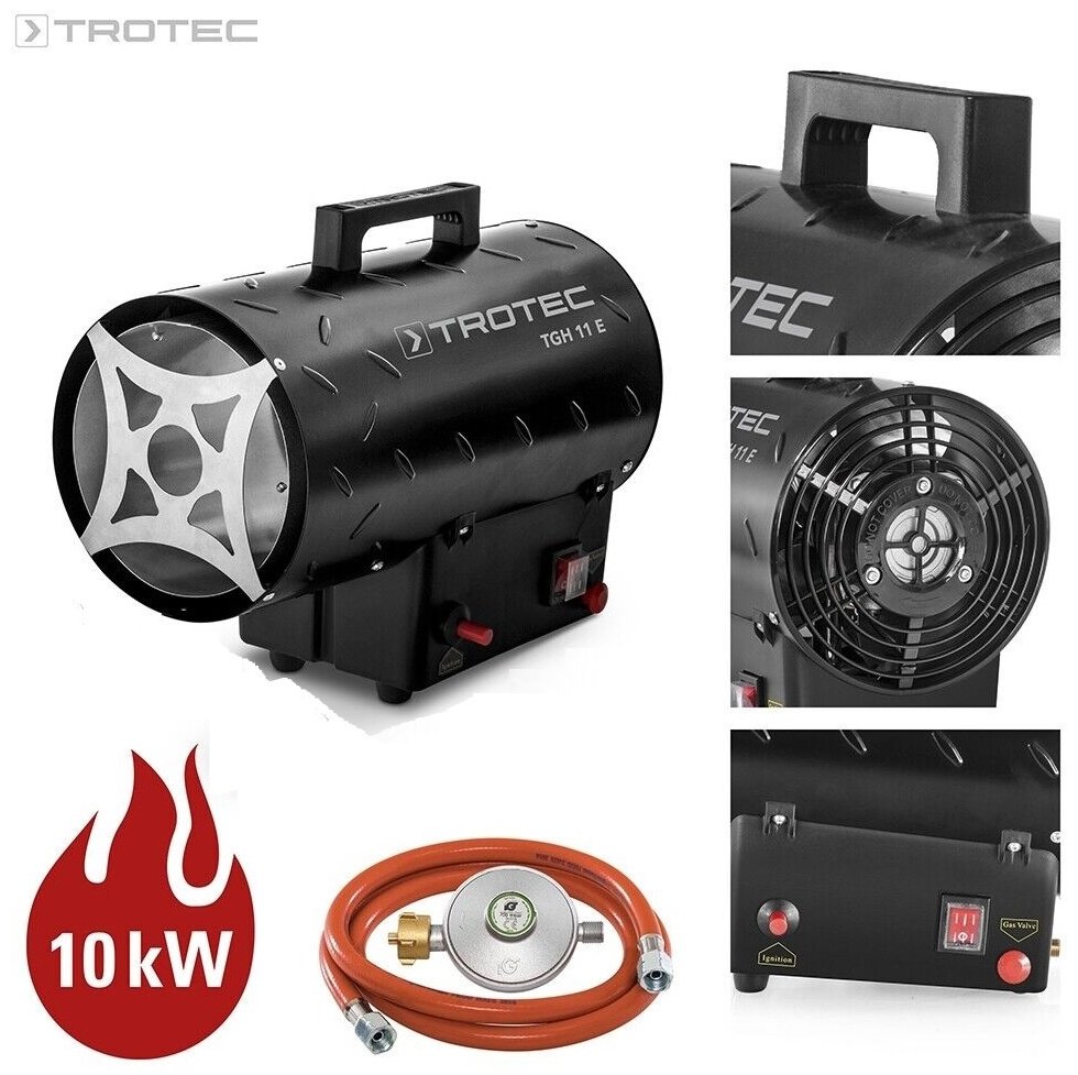 Газовый обогреватель мобильный Trotec TGH 31 E (30 кВт конвективный обогрев до 1000 кв.м)