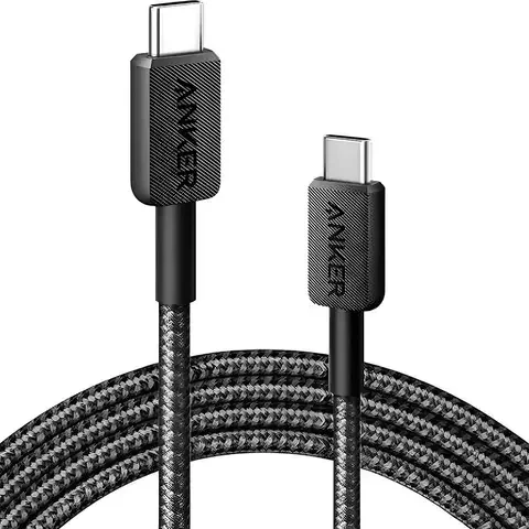 Дата-кабель Anker PowerLine 322 USB C to USB C 1.8m A81F6G11 Black
