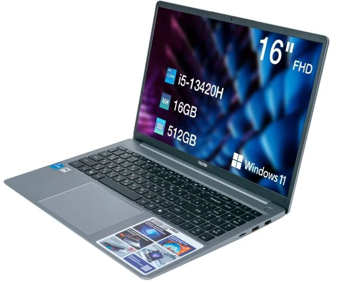Ноутбук Tecno MegaBook K16SAA 16" Grey купить,NaN