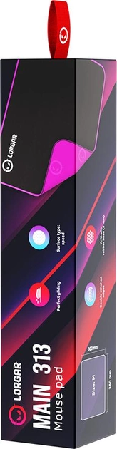 Коврик для мыши Lorgar Main 313 LRG-GMP313 Black-Purple - ForteMarket Коврик для мыши Lorgar Main 313 LRG-GMP313 Black-Purple купить,0