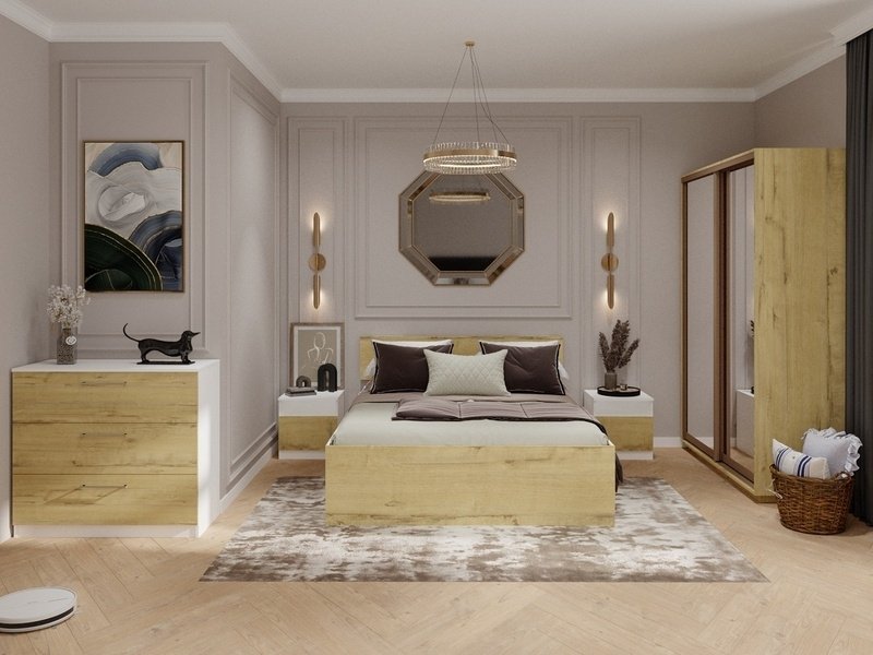 Спальный гарнитур Мебель Азии Медина Хан-тенгри 2 KKpT дуб бунратти купить,NaN