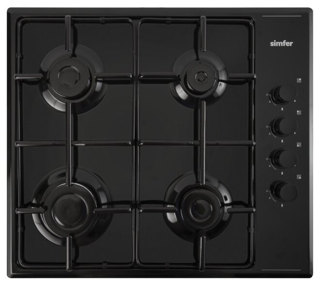 Газовая варочная поверхность Simfer H60Q40B400 черная - ForteMarket Газовая варочная поверхность Simfer H60Q40B400 черная купить,0