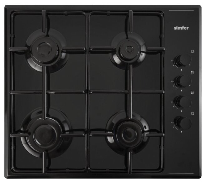 Газовая варочная поверхность Simfer H60Q40B400 черная  купить,NaN