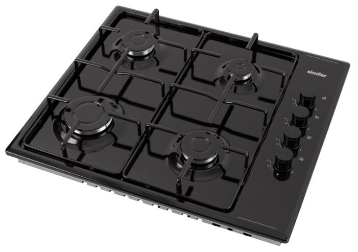 Газовая варочная поверхность Simfer H60Q40B400 черная 