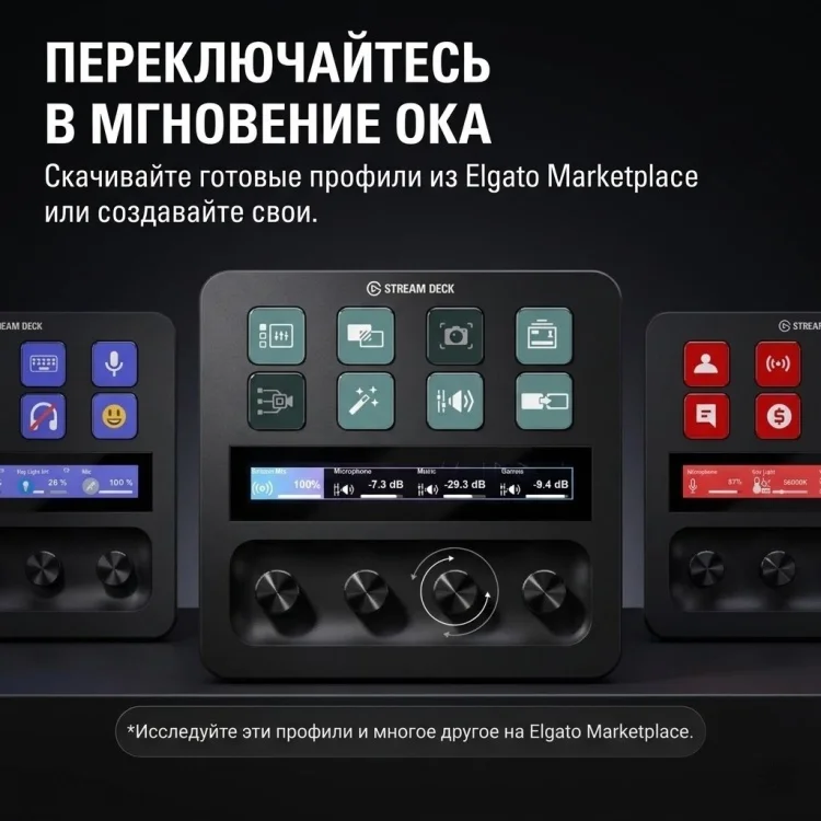 Контроллер для стриминга Elgato Stream Deck + 10GBD9901 черный