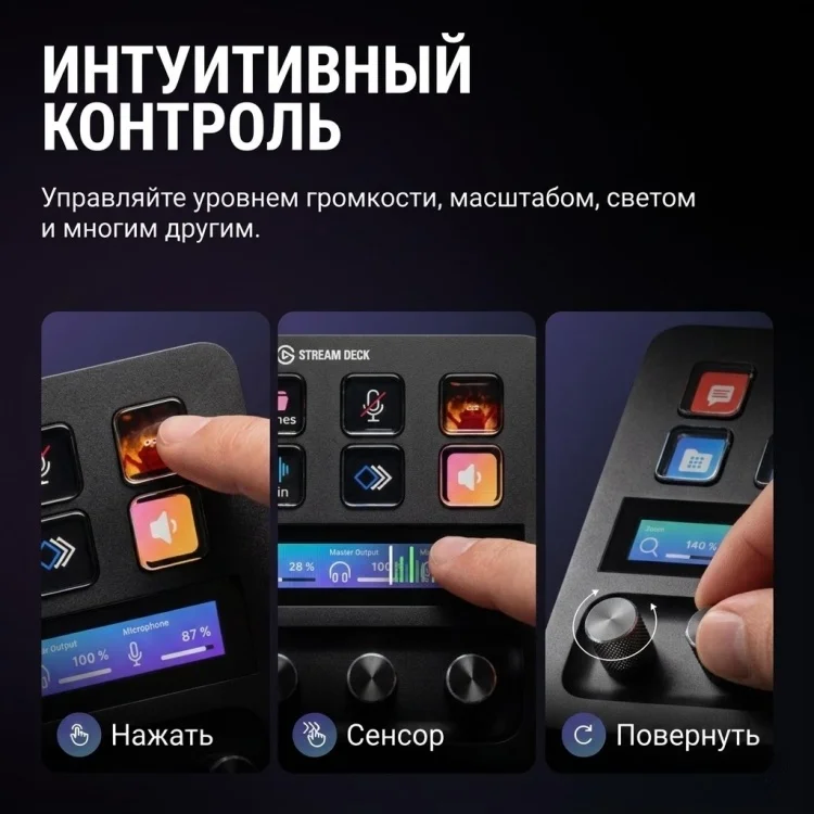 Контроллер для стриминга Elgato Stream Deck + 10GBD9901 черный