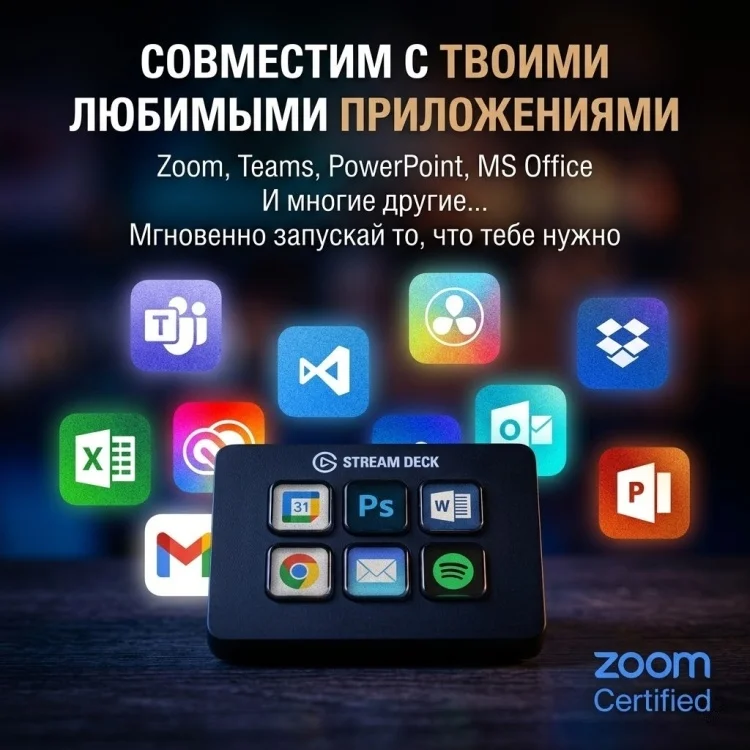 Контроллер для стриминга Elgato Stream Deck Mini 10GAI9901 черный купить,NaN