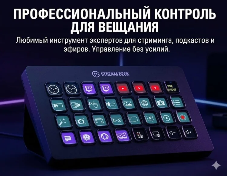 Контроллер для стриминга Elgato Stream Deck XL 10GAT9901 черный