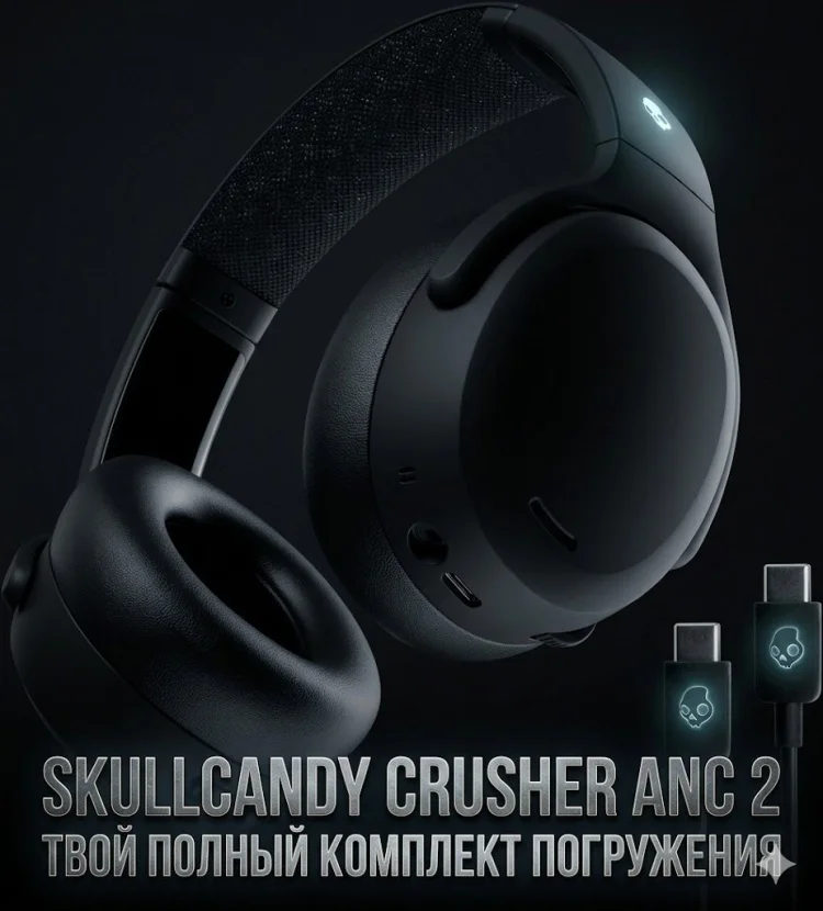 Наушники Skullcandy Crusher ANC 2 Black купить,124221