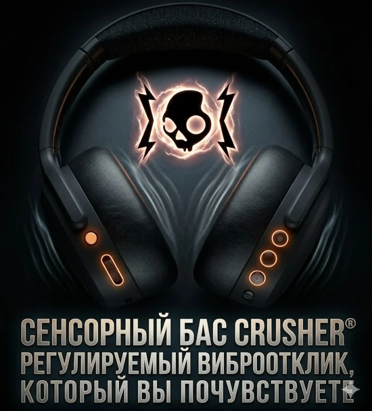 Наушники Skullcandy Crusher ANC 2 Black купить,124221