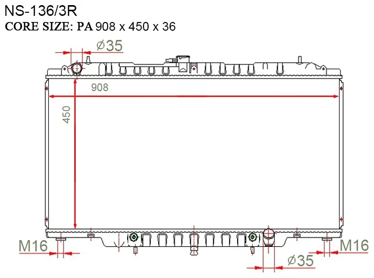 Радиатор основной Gerat NS-136/3R купить,112065