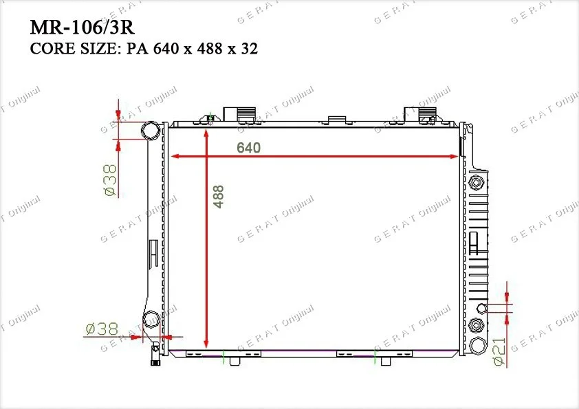 Радиатор основной Gerat MR-106/3R купить,86455