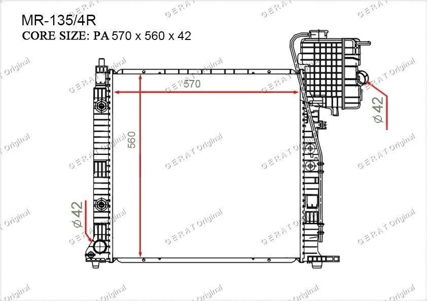 Радиатор основной Gerat MR-135/4R купить,181138