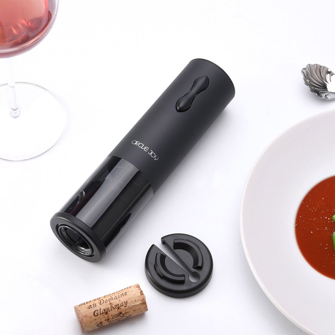 Автоматический штопор Circle Joy Mini Electric Wine Opener черный - ForteMarket Автоматический штопор Circle Joy Mini Electric Wine Opener черный купить,0