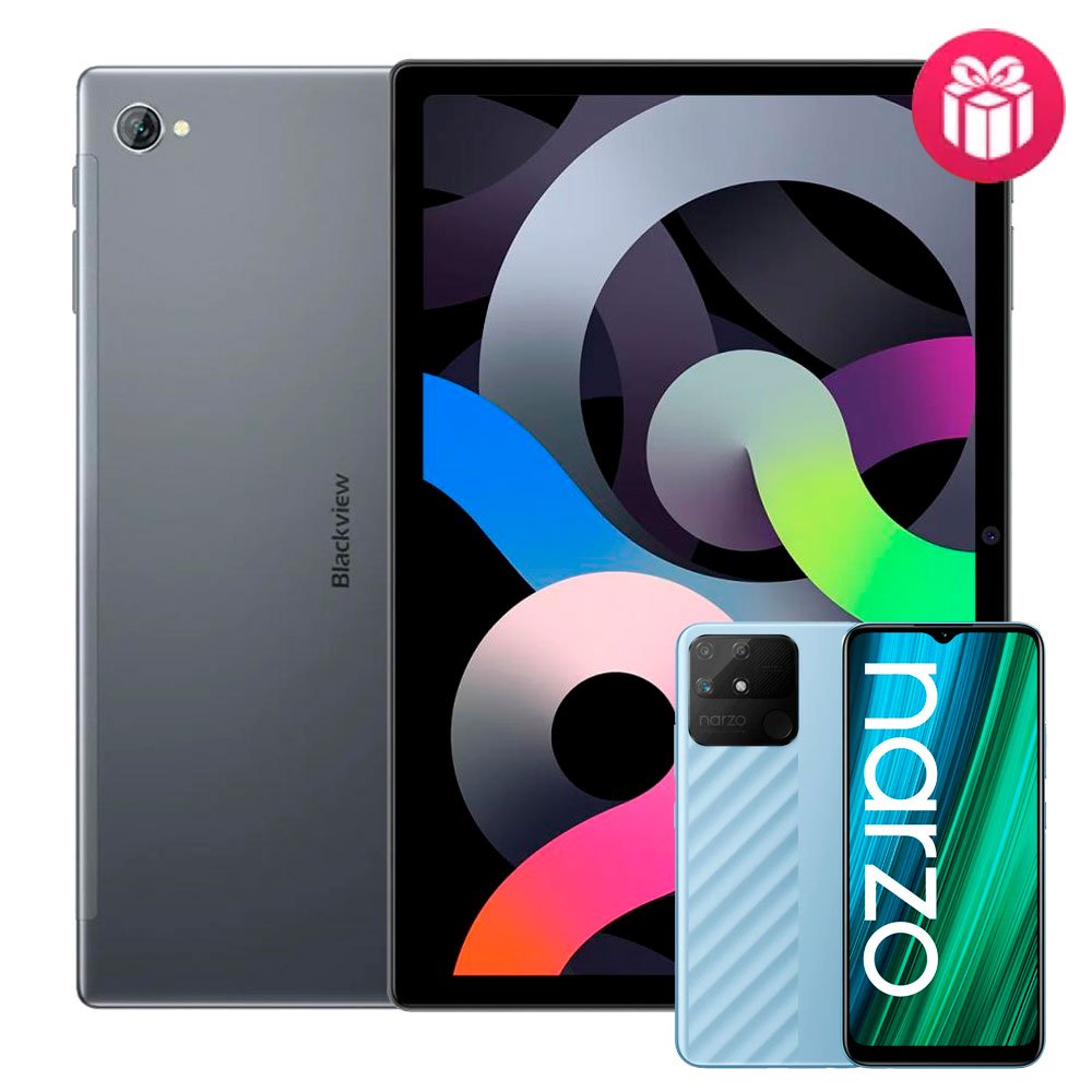 Планшет Blackview Tab 15 Pro 10.5" 256GB Space Gray + Realme Narzo 50A 4/128GB Oxygen Blue купить,NaN