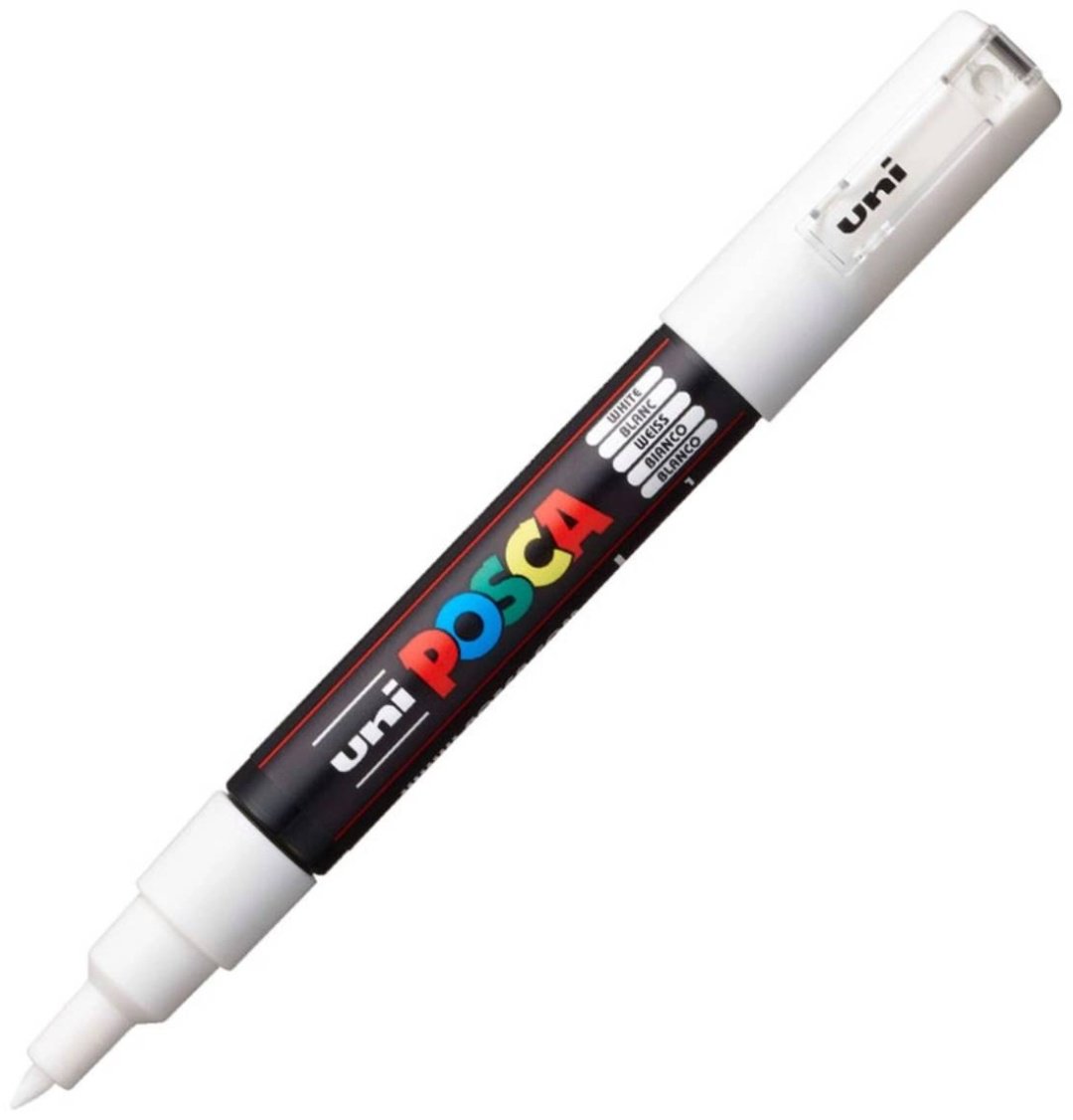 Маркер POSCA 149574, 1 шт, 0.7 мм, белый