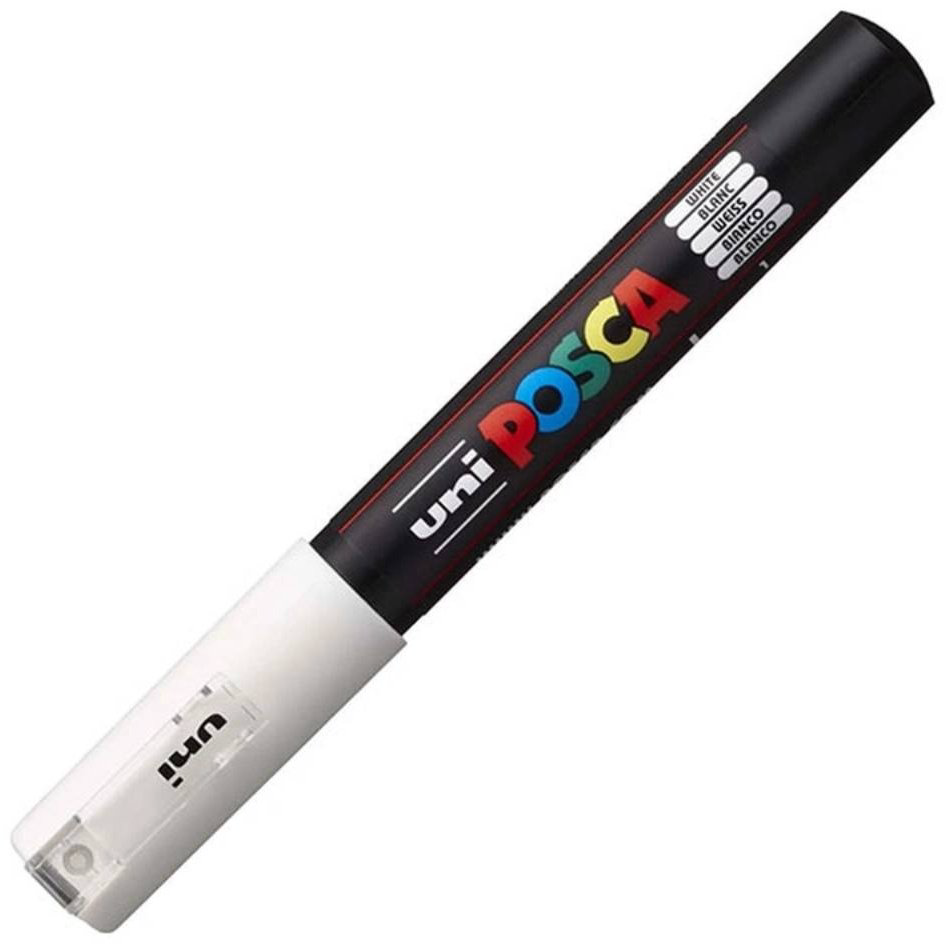 Маркер POSCA 149574, 1 шт, 0.7 мм, белый купить,NaN
