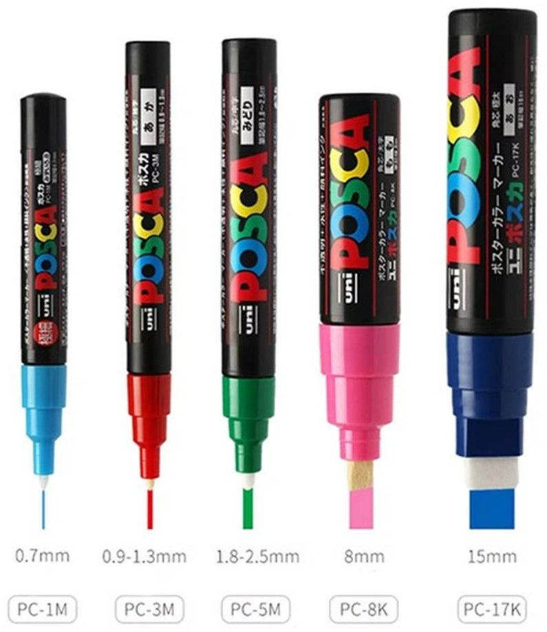 Маркер POSCA 149574, 1 шт, 0.7 мм, белый купить,NaN