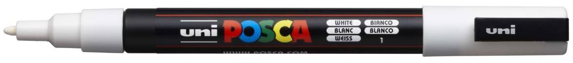 Маркер POSCA 149540, 1 шт, 0.9 мм, белый купить,NaN
