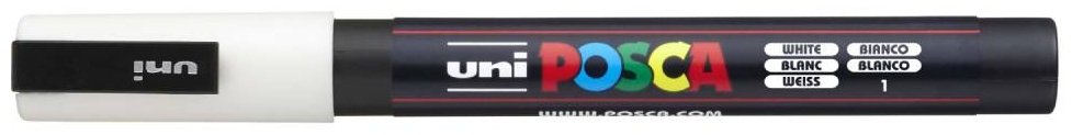 Маркер POSCA 149540, 1 шт, 0.9 мм, белый купить,0