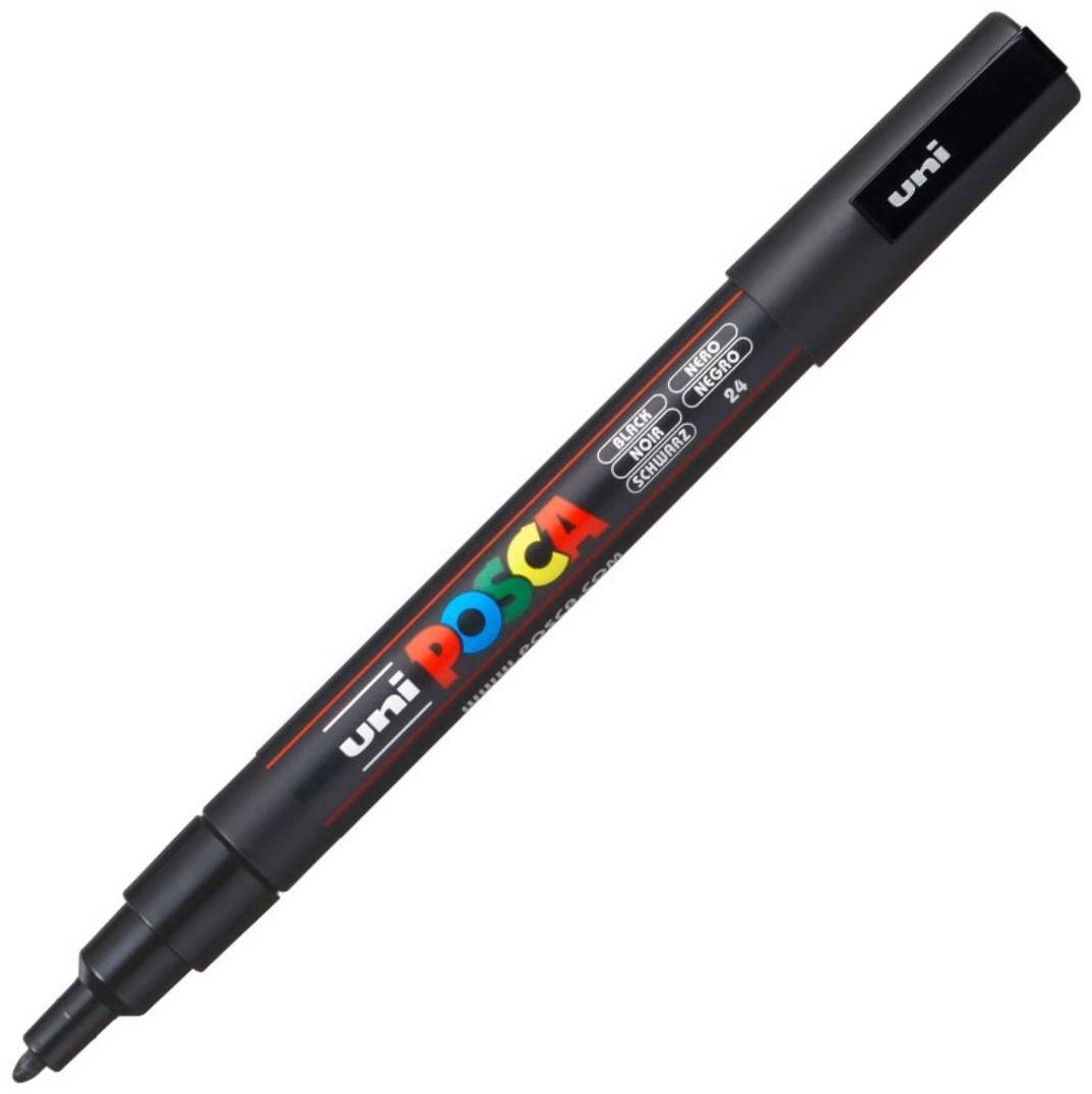 Маркер POSCA 149554, 1 шт, 0.9 мм, черный