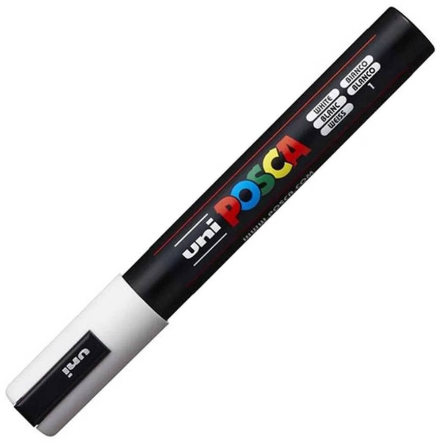 Маркер POSCA 71174, 1 шт, 1.8 мм, белый купить,NaN