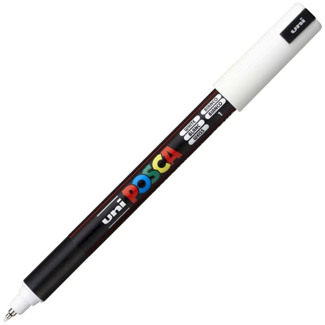 Маркер POSCA 149800, 1 шт, 0.7 мм, белый купить,NaN