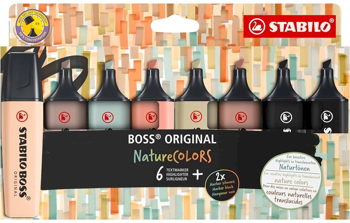 Маркер STABILO 1437847, 8 шт, 2 мм, мультиколор