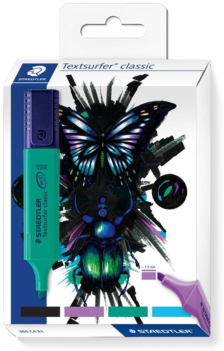 Маркер STAEDTLER 364 C4 E1, 4 шт, 5 мм, мультиколор купить,NaN
