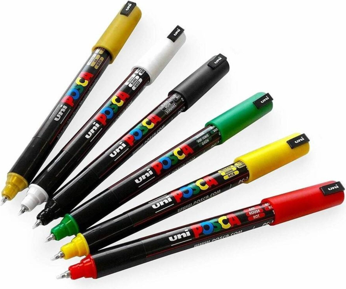 Маркер POSCA MI-PC1MR-08C, 8 шт, 0.7 мм, мультиколор купить,NaN