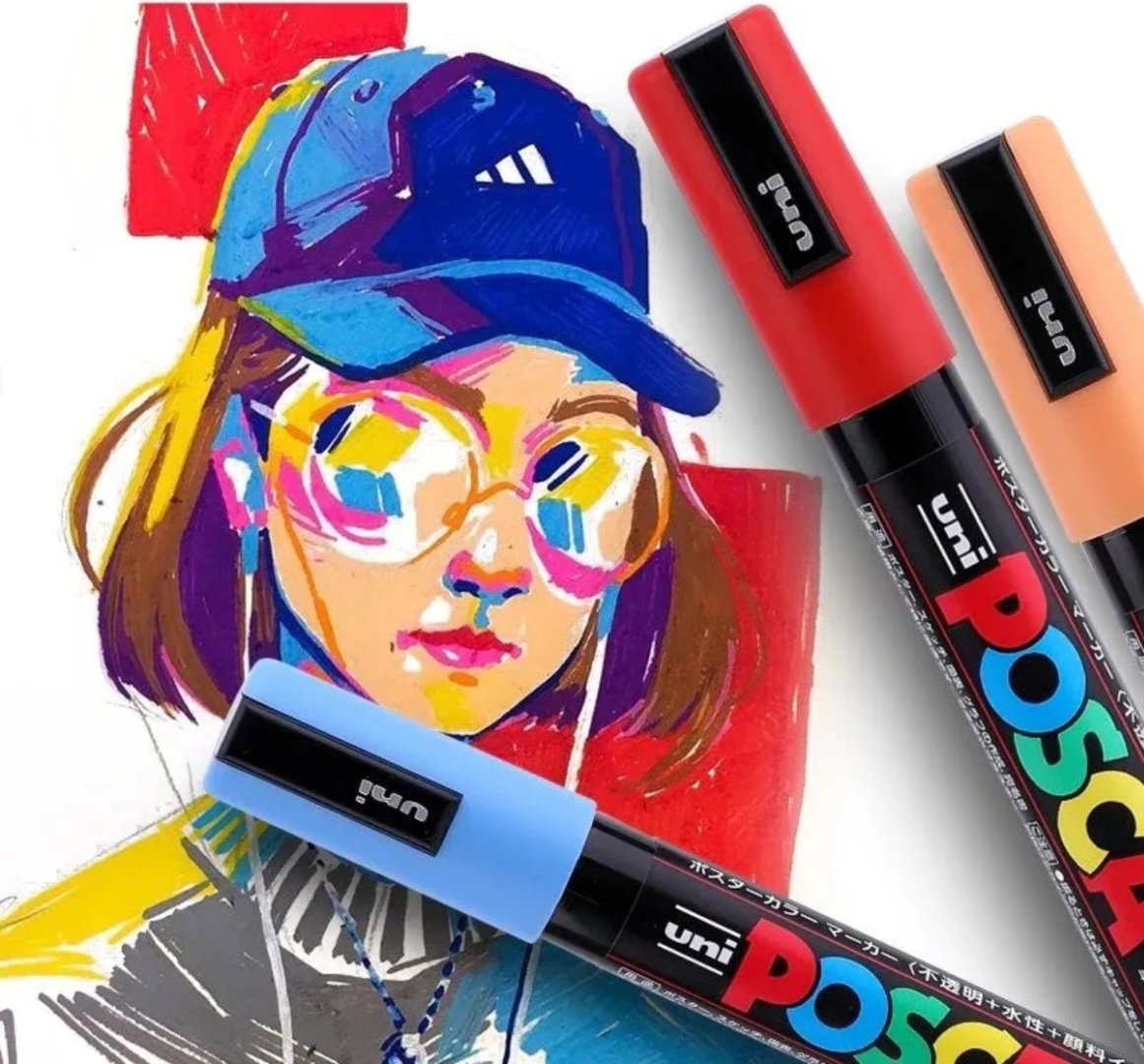 Маркер POSCA PC-3M, 8 шт, 0.9 мм, мультиколор купить,NaN