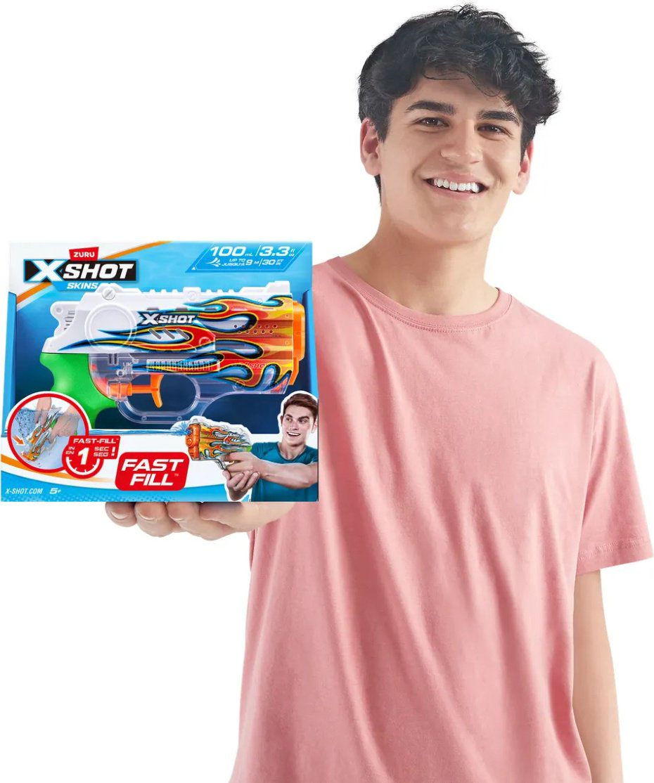 Водное оружие X-Shot Fast Fill Skins Nano - Flame 11853D, пластик купить,NaN
