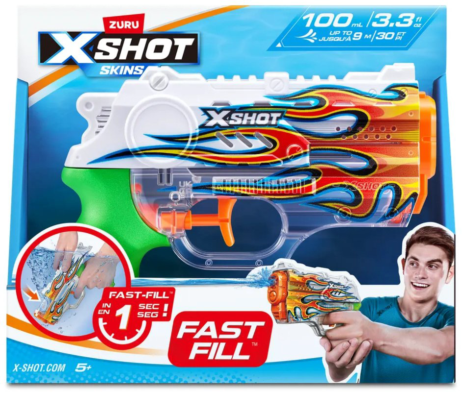 Водное оружие X-Shot Fast Fill Skins Nano - Flame 11853D, пластик купить,NaN