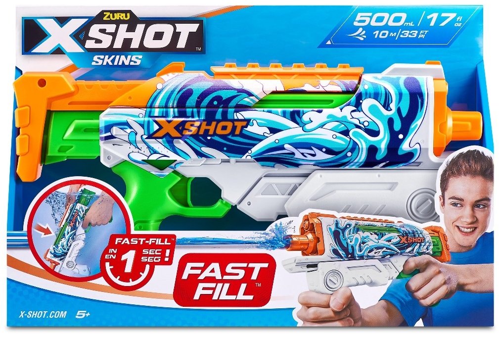 Водное оружие X-Shot Hyperload Skins - Waves 11854/11854A купить,NaN