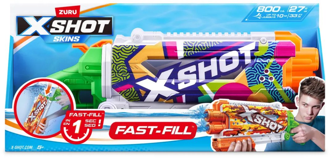 Водное оружие X-Shot Fast Fill Skins - Abstraction 11855A, пластик - ForteMarket Водное оружие X-Shot Fast Fill Skins - Abstraction 11855A, пластик купить,0
