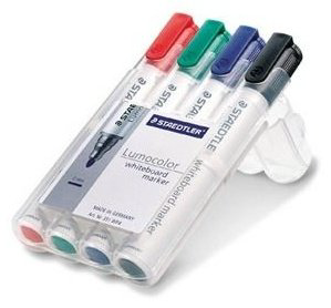 Маркер STAEDTLER Lumocolor 351 WP4, 4 шт, 2 мм, мультиколор купить,NaN