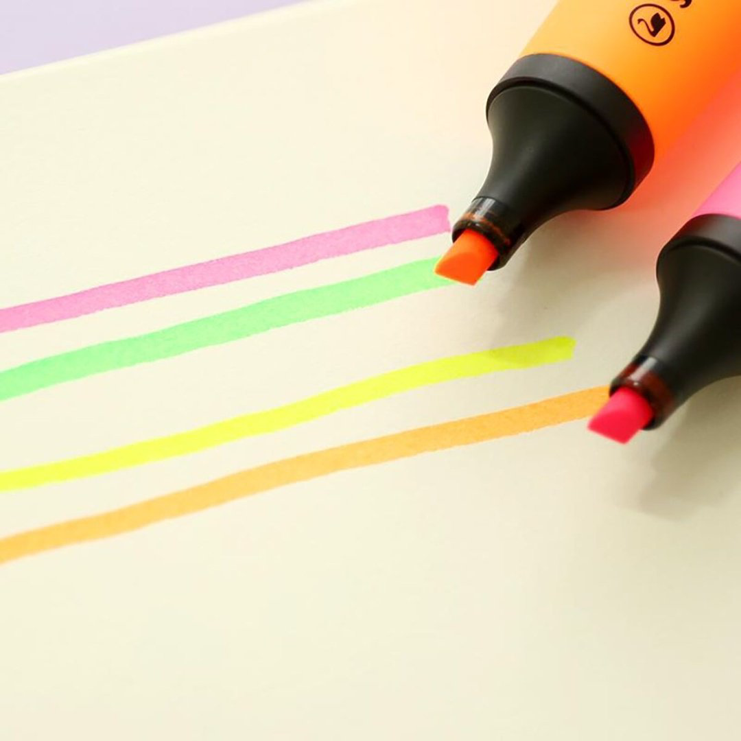 Маркер STABILO 72/4-1 Neon, 4 шт, 5 мм, желтый, зеленый, розовый, оранжевый купить,NaN