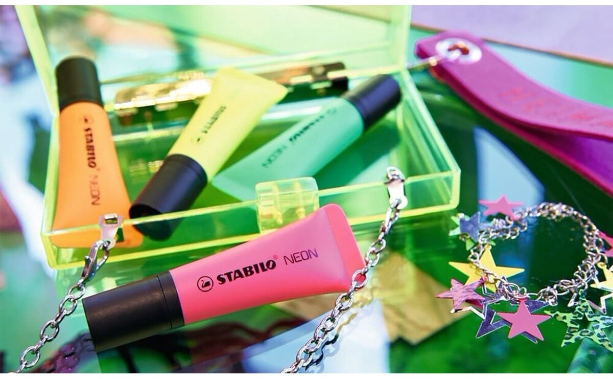 Маркер STABILO 72/4-1 Neon, 4 шт, 5 мм, желтый, зеленый, розовый, оранжевый купить,NaN