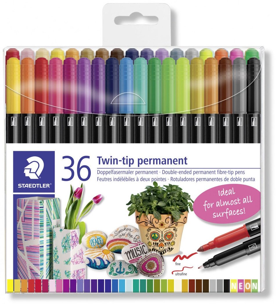 Маркер STAEDTLER 3187-TB36-02, 36 шт, 1 мм, мультиколор